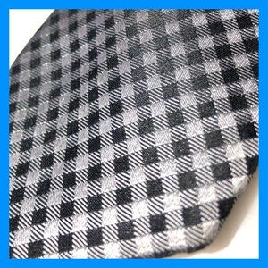 KORS black white elegant check silk